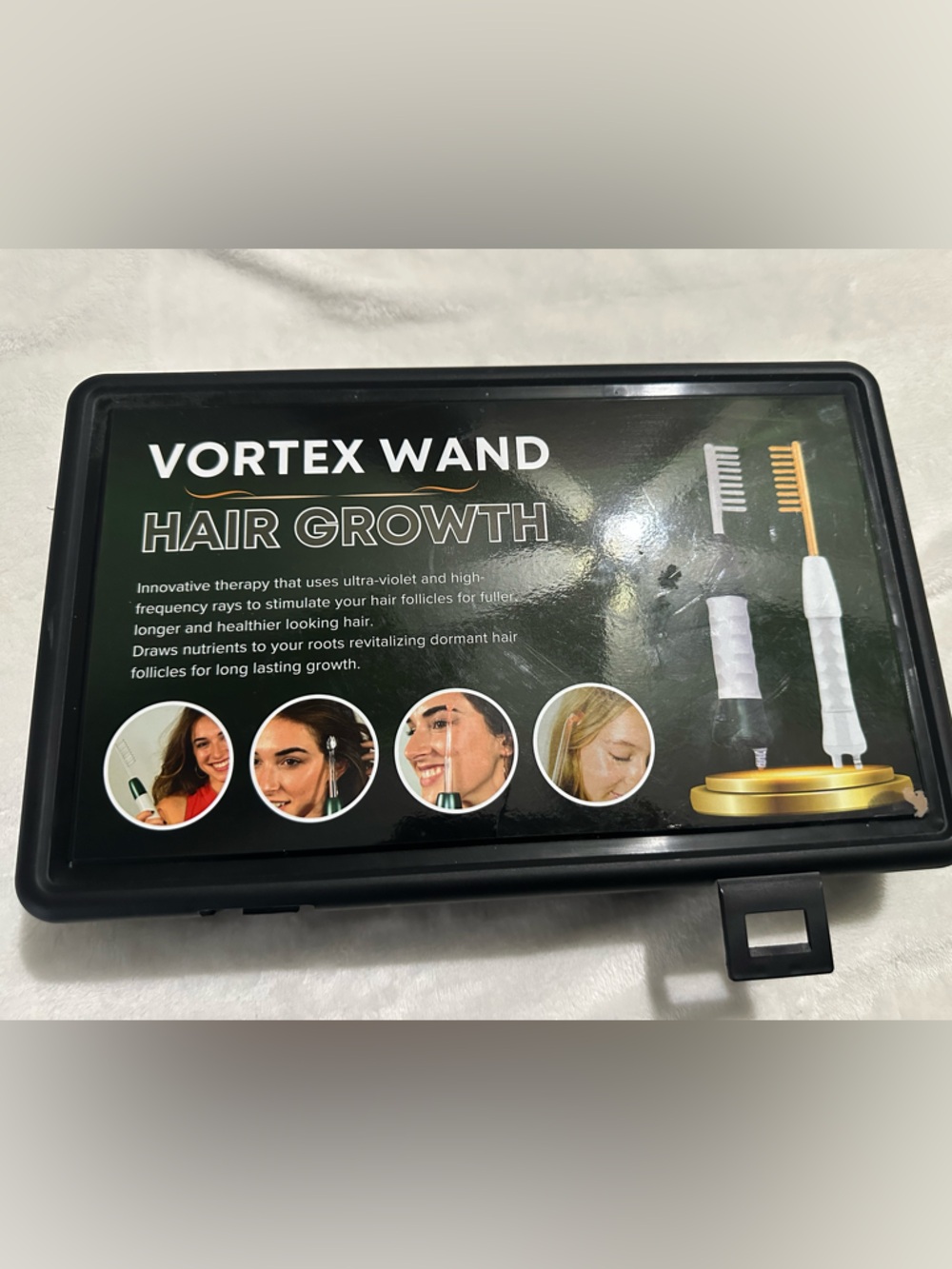 Vortex Hair Growth Wand Kit w/ Attachments & Case | NEW Open Box